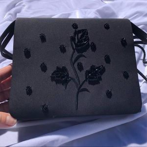 Black beaded Evening clutch.